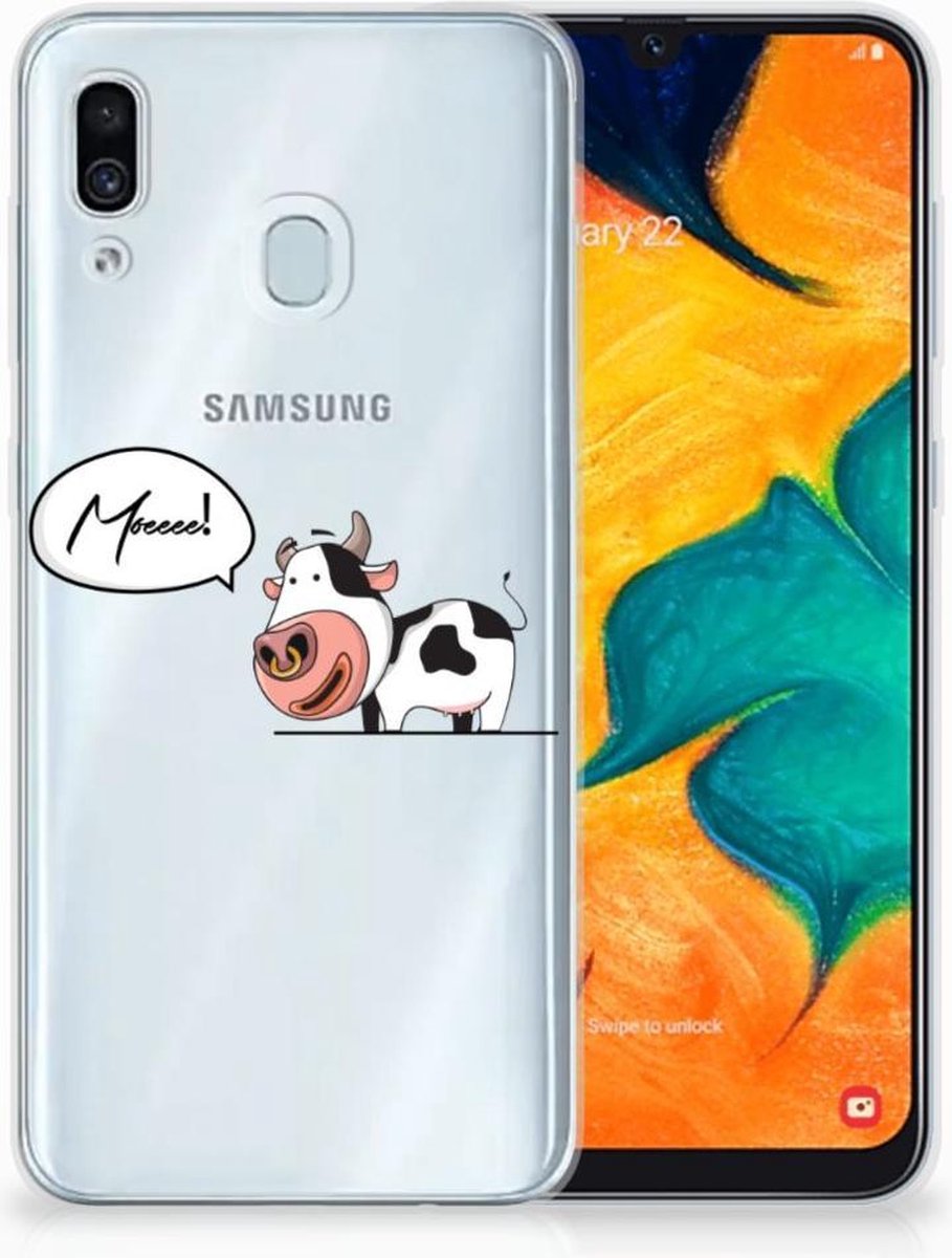 Samsung Galaxy A30 Telefoonhoesje met Naam Cheeky Cow