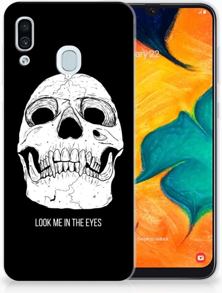 Silicone Back Case Samsung Galaxy A30 Skull Eyes