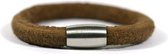 Kinderarmband leer bruin vintage 6mm - Ibizamen KIDS 14cm
