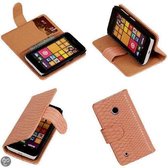 """Slang"" Pink Nokia Lumia 530 Bookcase Wallet Cover Hoesje"