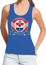 Toppers Blauw Toppers drinking team tanktop / mouwloos shirt dames XL