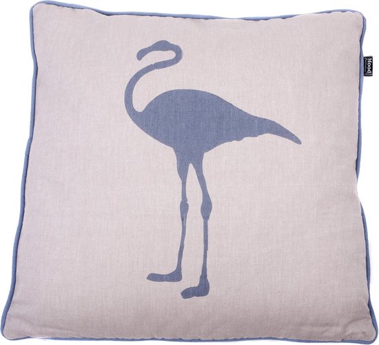 In The Mood Melange Flamingo - Sierkussen - Faded Blue -50x50 cm