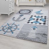 Kindervloerkleed - Blauw  - 0,80x1,50