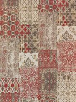 Vintage patchwork - Treating Taupe - 170x240 - Cranberry