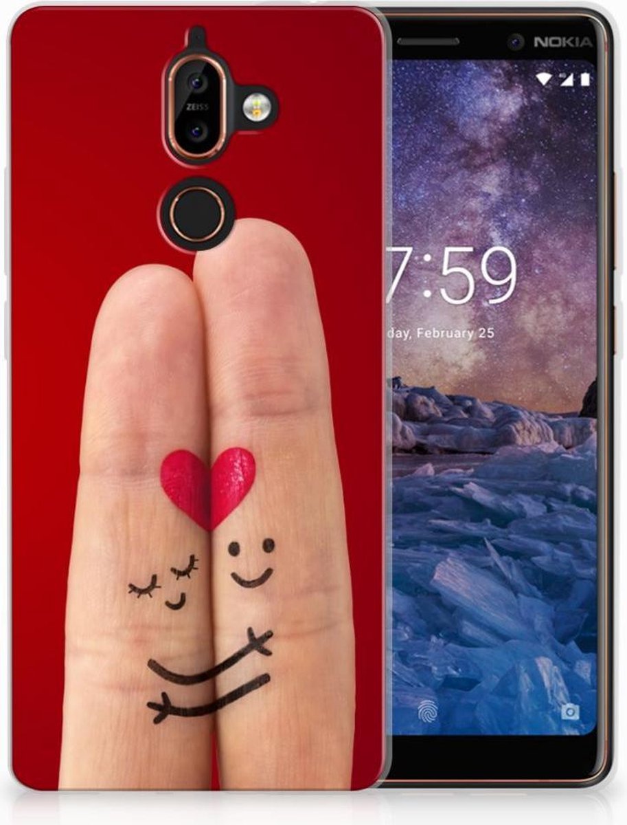Nokia 7 Plus Silicone Back Cover Liefde - Origineel Romantisch Cadeau