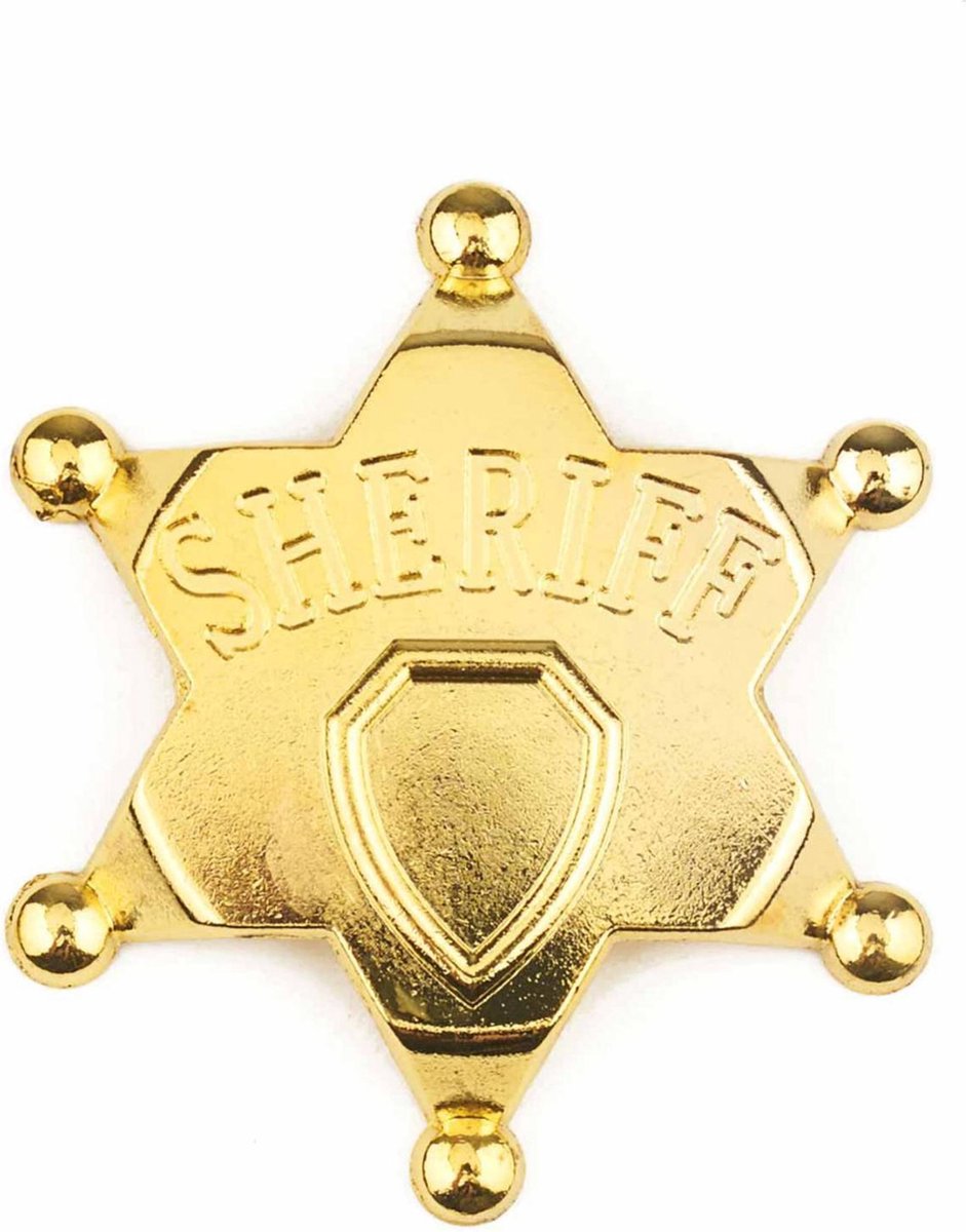 Sheriff ster Boris metaal in goud kleur