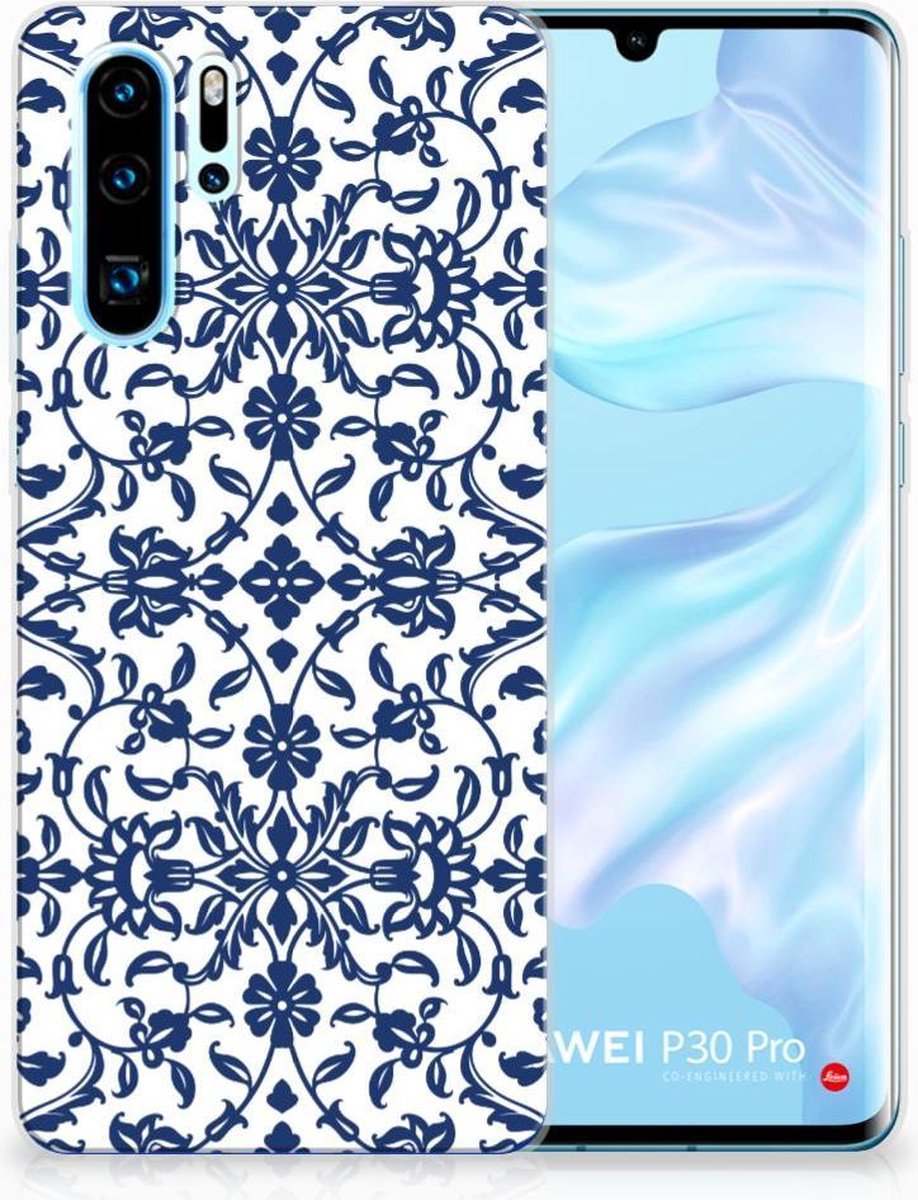 Huawei P30 Pro TPU Case Flower Blue