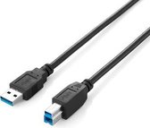 Equip 1.8m USB 3.0 AM/BM USB-kabel 1,8 m USB A USB B Zwart