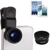 iPhone 6 Plus Smartphone Lens Kit / 3-in-1 Lenskit / Lens Set / Lensset / Lens Kit / Universele lenskit / Telefoon Smartphone Lens / Fish Eye Lens / Macro Lens / Wide Angle Lens / Lens Clip  