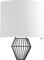 EGLO Valseno - Wandlamp - 2 Lichts - Zwart - Wit