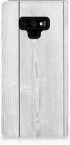 Samsung Galaxy Note 9 Standcase Hoesje Design White Wood