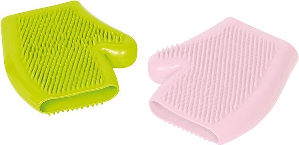 Nobby Massagehandschoen Rubber – Hond – 18 x 16 x 3 cm – Groen