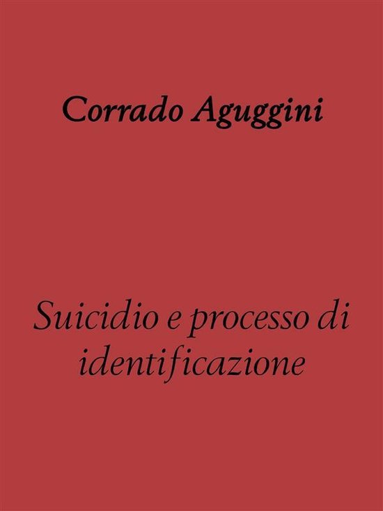 Suicidio e processo di identificazione - cover