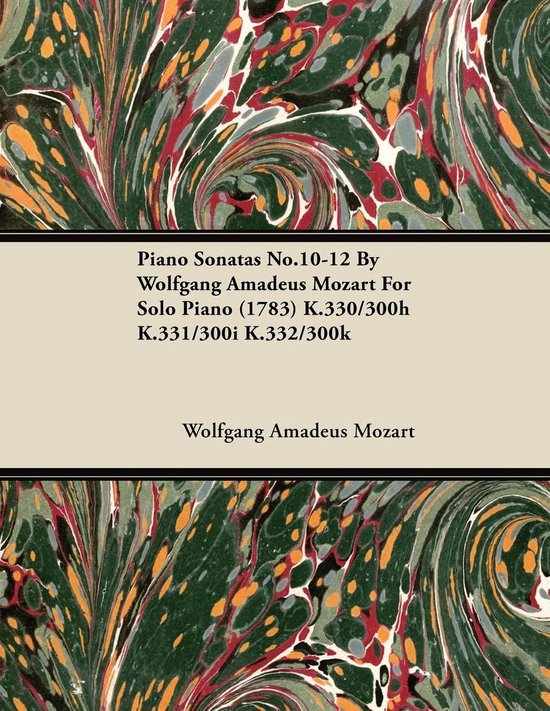 Piano Sonatas No.10-12 by Wolfgang Amadeus Mozart for Solo P ... - cover