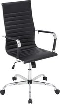 Clp Comfortabele bureaustoel, managerstoel ROMANA - ergonomisch, hoge rugleuning - zwart