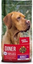Pets Place Adult Diner - Nourriture pour chiens - Volaille et viande - 15 kg