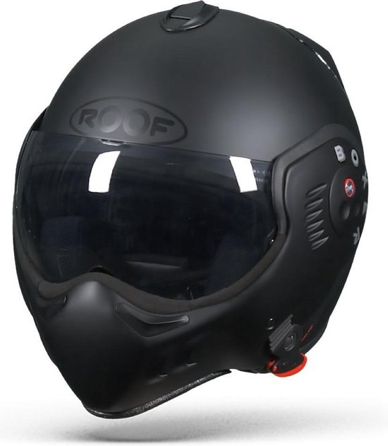 Converteren een beetje Delegatie ROOF Boxer V8 Full Zwart Systeemhelm - Motorhelm - Maat S | bol.com