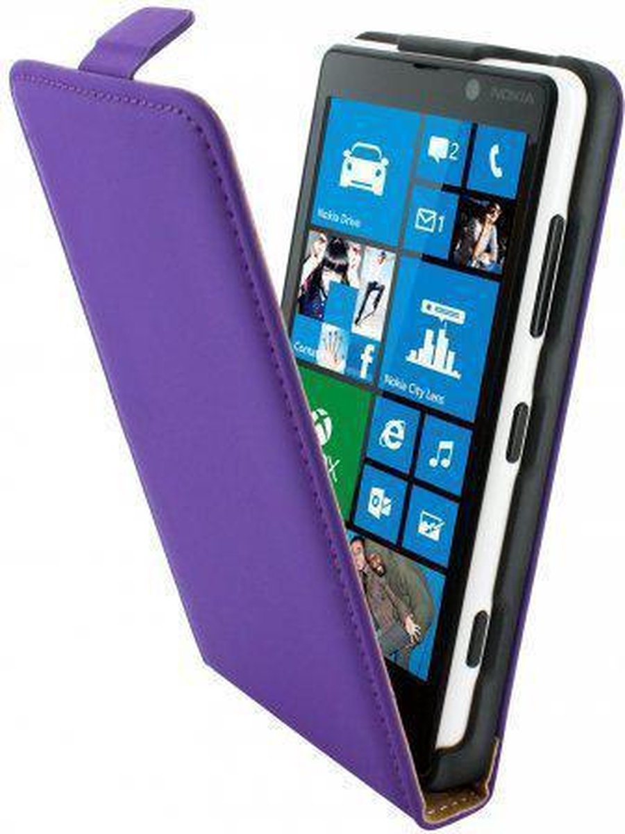 Mobiparts Premium Flip Case Nokia Lumia 820 Purple