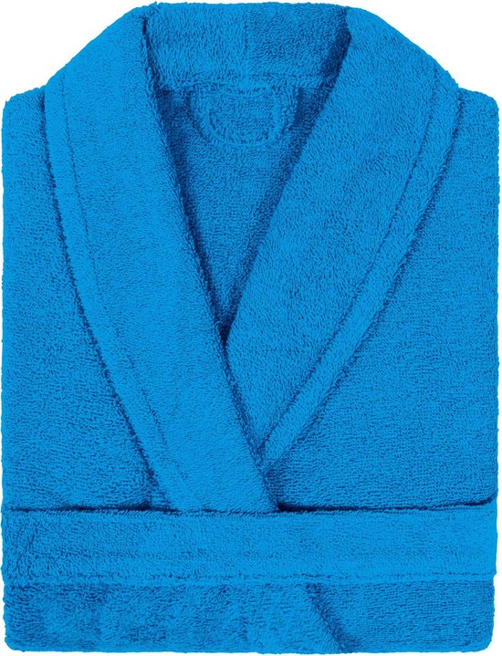 Peignoir Tissu éponge col châle Uni Alpha Turquoise Taille XL - 1 pcs