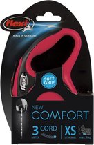Flexi New Comfort Koord - Hondenriem - Rood - XS - 3 m - (<8 kg)