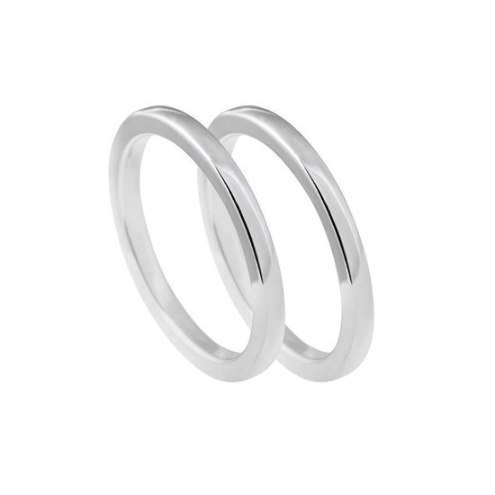 Diamonfire - Zilveren ring zonder steen Maat 19.0 - 2 gladde  aanschuifringen | bol.com
