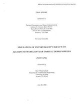 Simulation of Hypervelocity Impact on Aluminum-Nextel-Kevlar Orbital Debris Shields