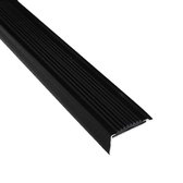 Profil d'escalier en aluminium noir 42 x 22 x 1000 mm - 1 pièce