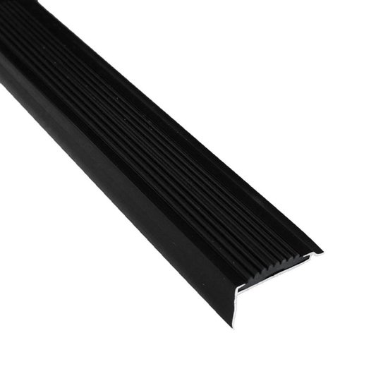 Aluminium trapprofiel zwart 42 x 22 x 1000 mm - 1 stuk | bol.com