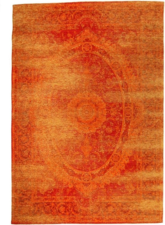 Vloerkleed Vintage vloerkleed met vervaagd Medaillon patroon 160X230cm  Oranje/Rood | bol.com