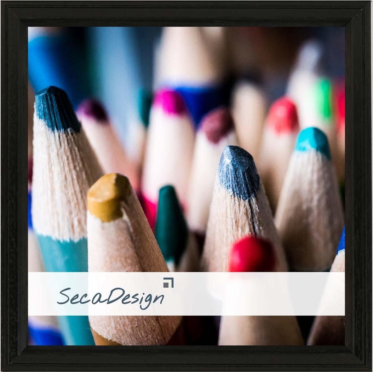 SecaDesign Linea Fotolijst Hout - Fotomaat 15x15 cm - Zwart
