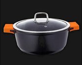 Marble soep/braadpan - Met glazen afdekplaat zwart - voor inductie 40 CM 18 Liter- steinmeijergermany