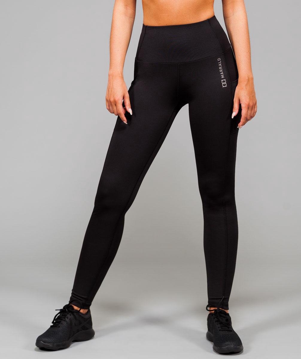 Marrald High Waist Pocket Sportlegging | Zwart - L dames yoga fitness