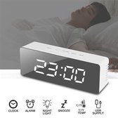 Digitale LED Wekker | Spiegel | Alarm | Temperatuur | Snooze | Modern [ UNIEK DESIGN ]