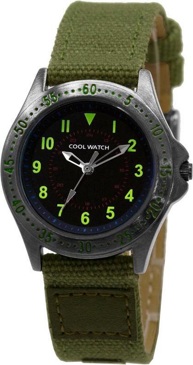 Coolwatch CW.255 - Horloge - Canvas - Groen - 32 mm