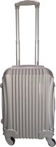 Handbagage koffer 51cm 4 wielen trolley - Zilver