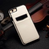 TPU/PU Leren Backcase iPhone 6(s) - Wit