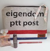 Toetie & Zo Handgemaakte Toilettas PTT Post, Beautycase, makeuptas, Holland