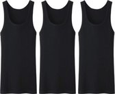 3 stuks Bonanza onderhemd - 100% katoen - zwart - Maat M
