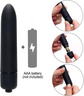 Mini Bullet Vibrator - Bullet Vibrator - 1 stand - Geheel waterproof – Zwart