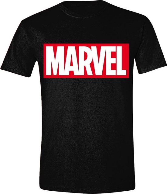 Marvel - Logo Mannen T-Shirt - Zwart - S