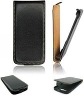 HTC Desire 310 Lederlook Flip Case hoesje Zwart