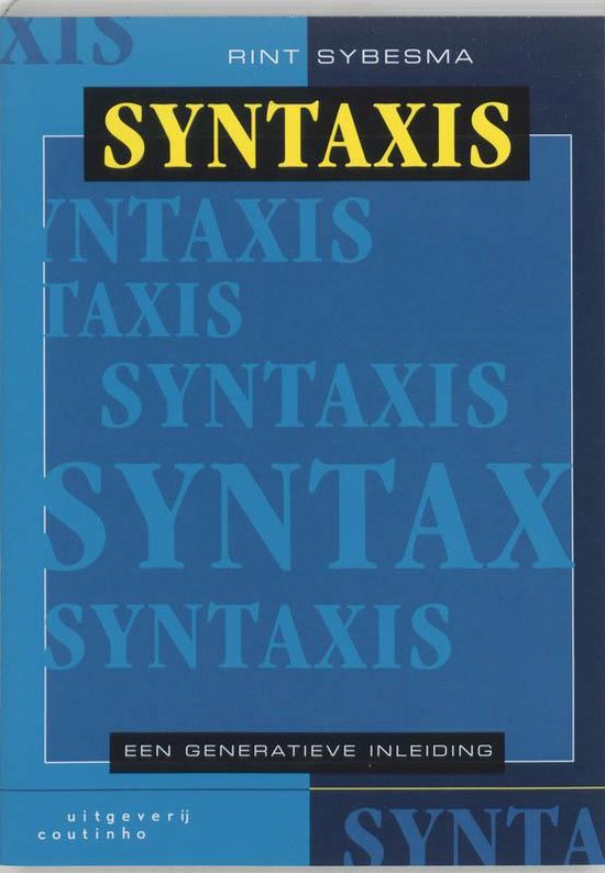 Cover van het boek 'Syntaxis / druk 1' van Rint Sybesma