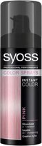 Syoss Color Spray Pink - Haarspray Roze - Uitwasbaar.