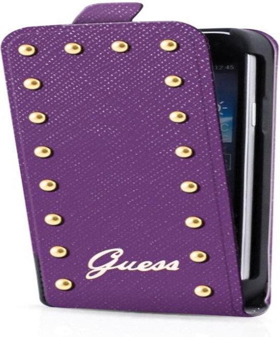 Guess - Étui à Rabat clouté - Samsung Galaxy S4 - violet