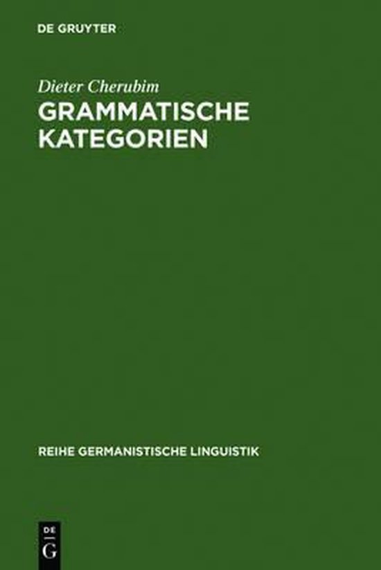 Foto: Reihe germanistische linguistik grammatische kategorien