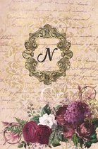 Simply Dots Dot Journal Notebook - Gilded Romance - Personalized Monogram Letter N