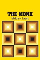 Boek "The Monk" van Matthew Lewis met een gele achtergrond en een raster van negen vierkanten met gele, bruine en witte concentrische cirkels.