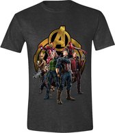 Avengers: Infinity War - Characters Posing Mannen T-Shirt - Grijs - XL