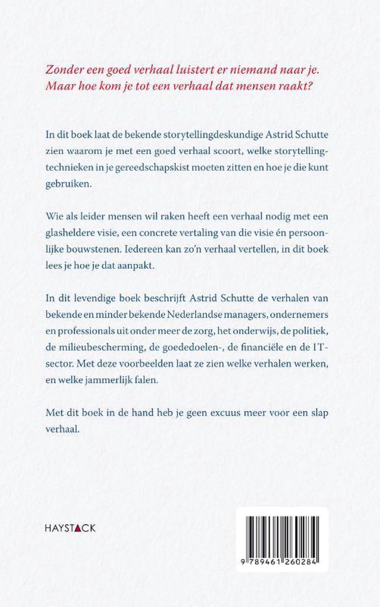 Echte leiders hebben een goed verhaal - back cover