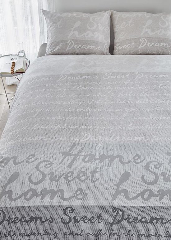 Housse de couette Ariadne at Home Home sweet home - Naturel 240x200 / 220